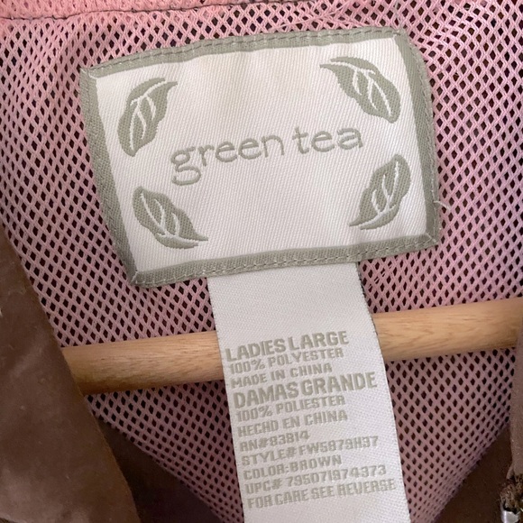 GREEN TEA | Y2K chocolate brown and pink jacket - Picture 3 of 4